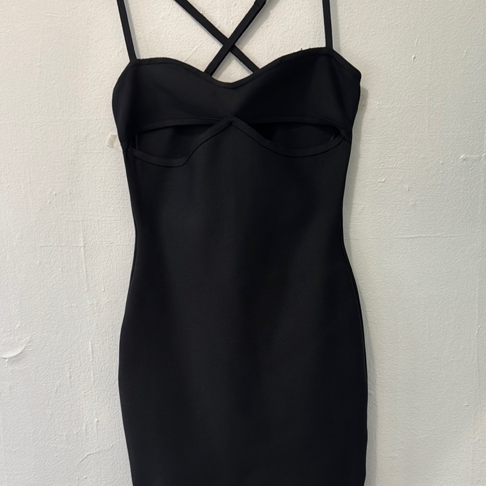 Elegant Black Strappy Dress